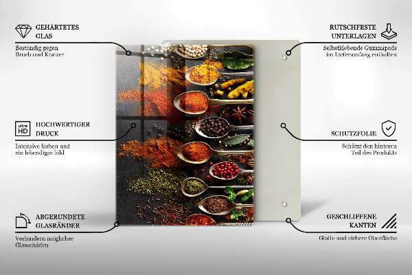 Skleněná deska do kuchyně Malované boho listy