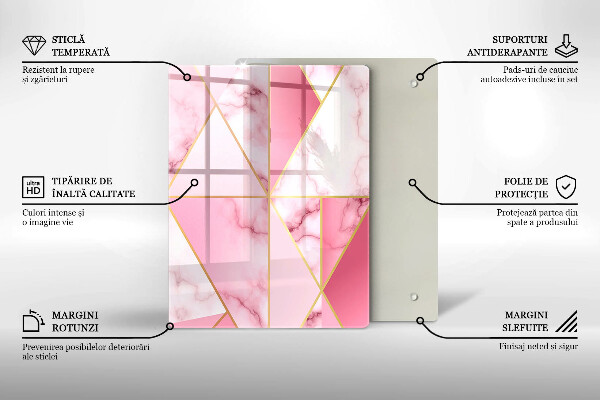 Skleněná deska do kuchyně Boho geometrické tvary