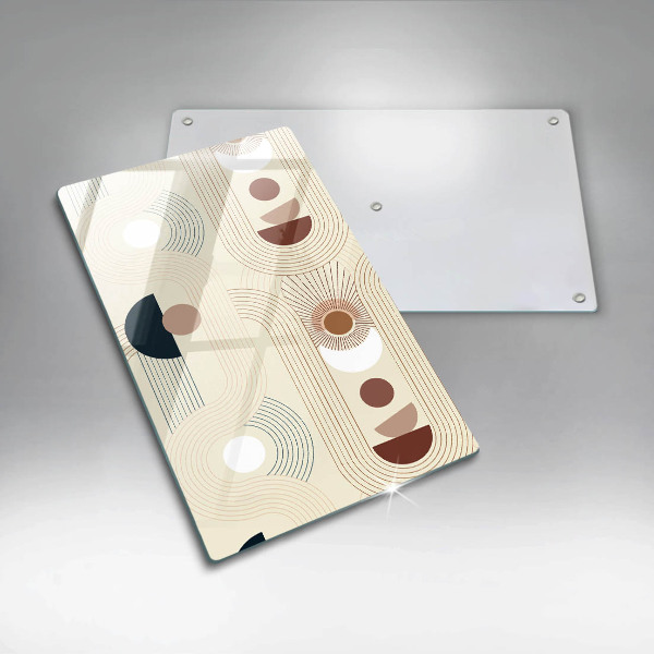 Skleněná deska do kuchyně Boho geometrické tvary