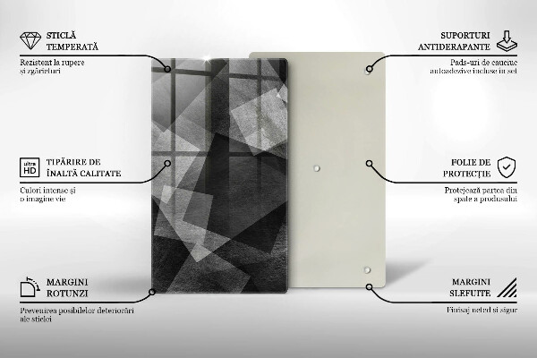 Skleněná krájecí deska Geometrické abstrakce