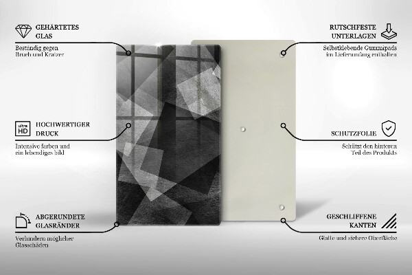 Skleněná krájecí deska Geometrické abstrakce