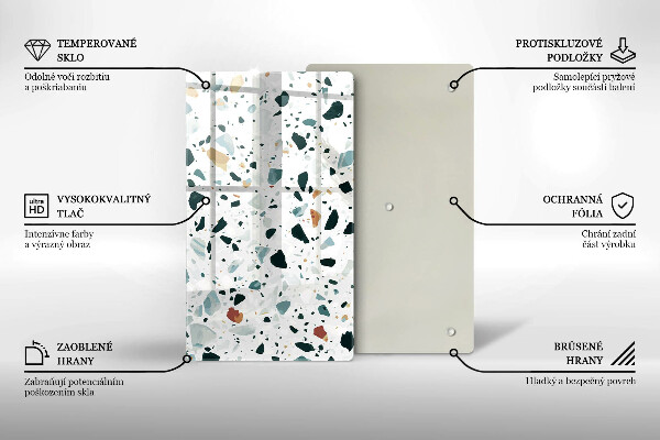 Skleněná krájecí deska Lehká kamenina