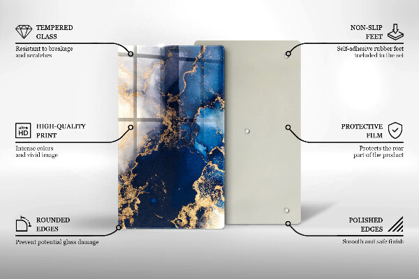 Skleněná deska do kuchyně Elegantní pozadí a zlato