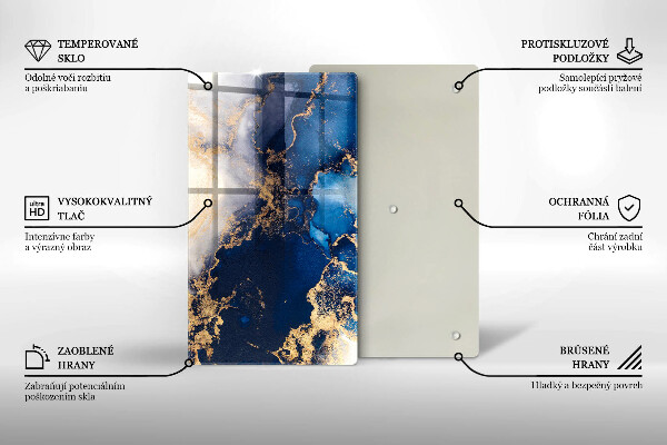 Skleněná deska do kuchyně Elegantní pozadí a zlato