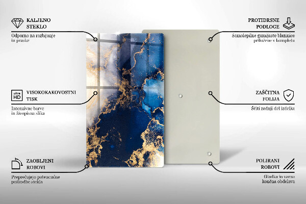 Skleněná deska do kuchyně Elegantní pozadí a zlato