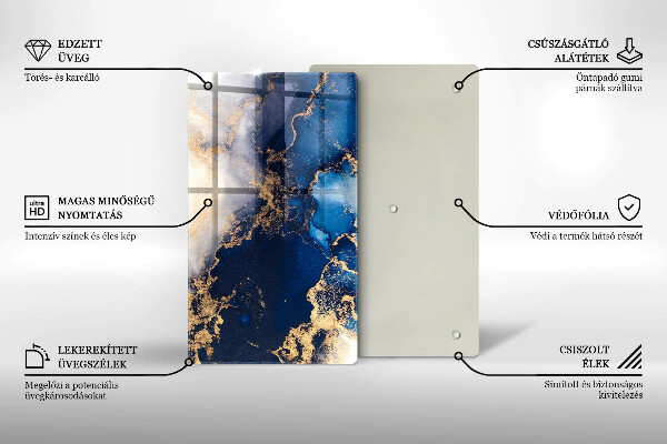 Skleněná deska do kuchyně Elegantní pozadí a zlato