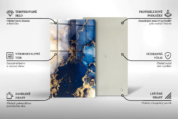 Skleněná deska do kuchyně Elegantní pozadí a zlato