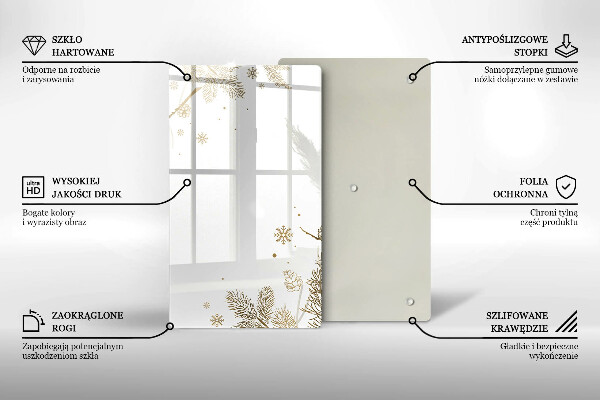 Skleněná deska do kuchyně Zimní dekorace