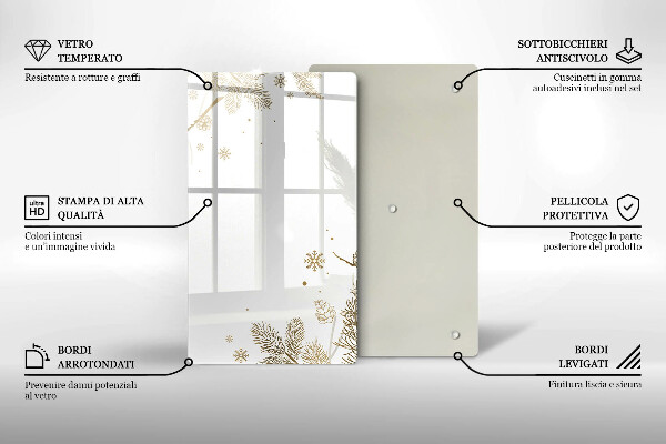 Skleněná deska do kuchyně Zimní dekorace