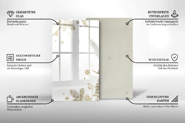 Skleněná deska do kuchyně Zimní dekorace