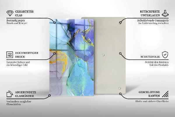 Skleněná krájecí deska Prasklý zlatý kámen