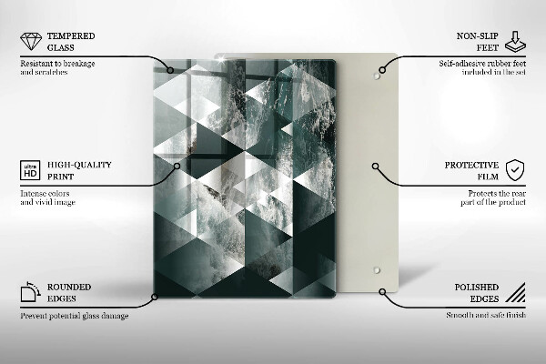 Skleněná krájecí deska Prasklý zlatý kámen