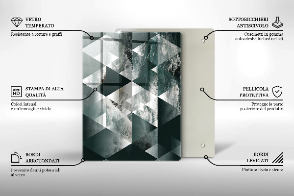 Skleněná krájecí deska Prasklý zlatý kámen