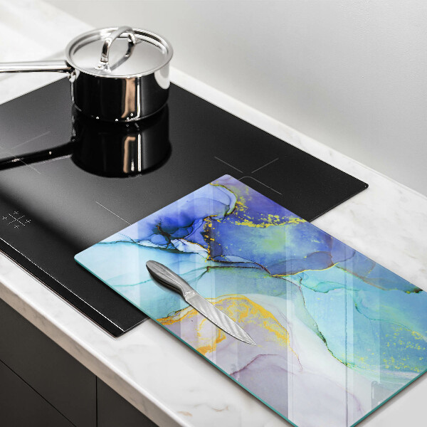 Skleněná krájecí deska Prasklý zlatý kámen