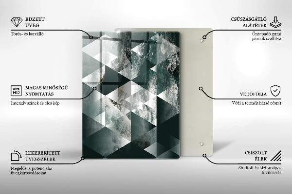 Skleněná krájecí deska Prasklý zlatý kámen