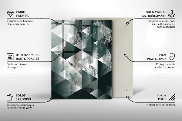 Skleněná krájecí deska Prasklý zlatý kámen