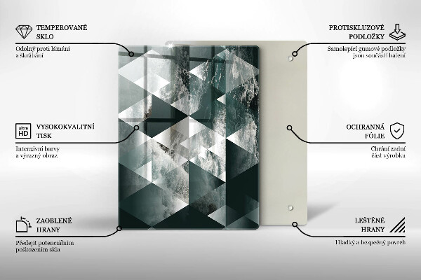 Skleněná krájecí deska Prasklý zlatý kámen