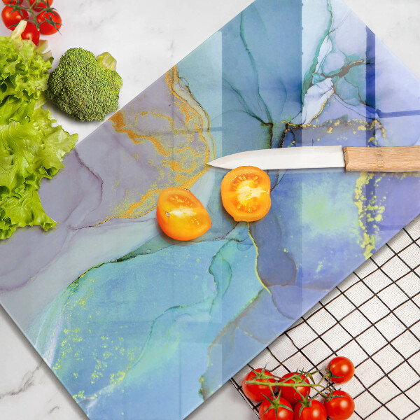 Skleněná krájecí deska Prasklý zlatý kámen