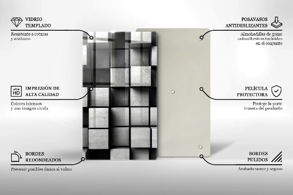 Skleněná krájecí deska 3d geometrie pozadí