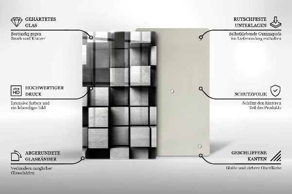 Skleněná krájecí deska 3d geometrie pozadí