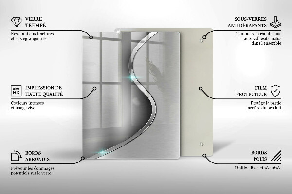 Skleněná krájecí deska 3d geometrie pozadí