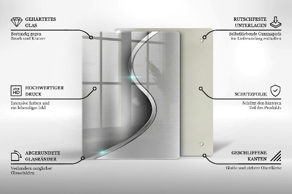 Skleněná krájecí deska 3d geometrie pozadí