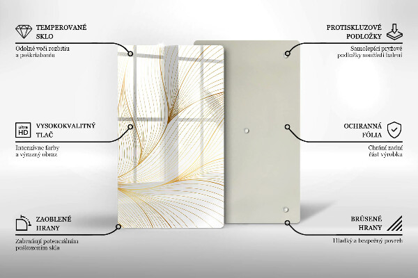 Skleněná deska do kuchyně Moderní čáry vzor