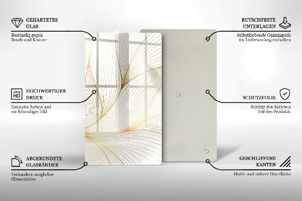 Skleněná deska do kuchyně Moderní čáry vzor