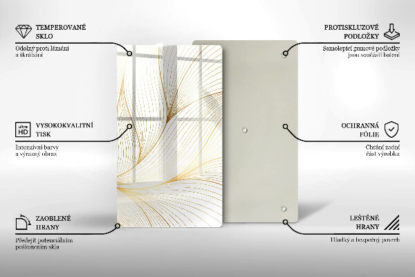 Skleněná deska do kuchyně Moderní čáry vzor