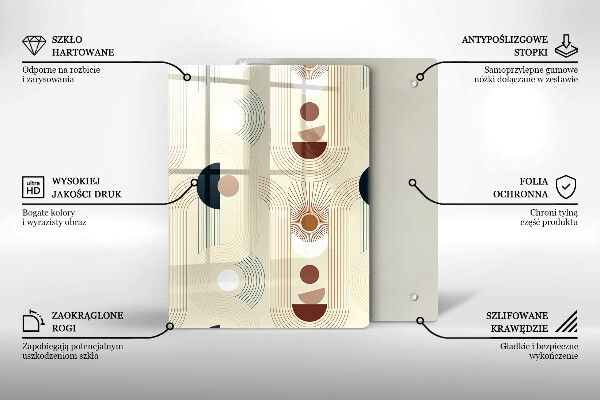 Skleněná deska do kuchyně Moderní čáry vzor