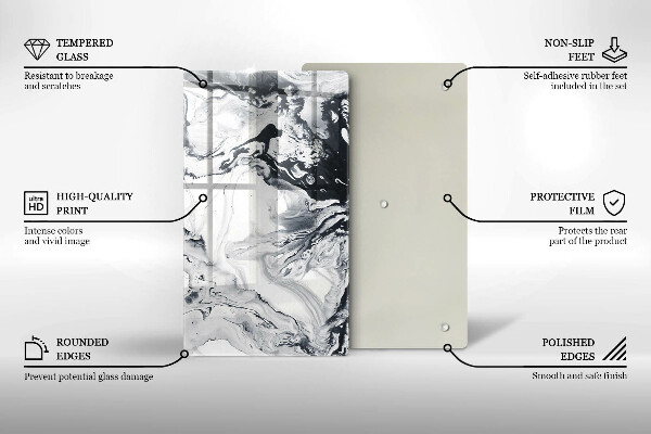 Skleněná deska do kuchyně Inkoustová abstrakce