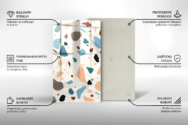 Skleněná krájecí deska Dekorativní kamenina