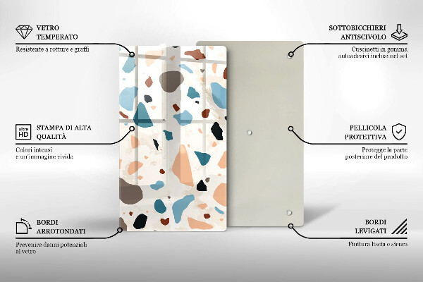 Skleněná krájecí deska Dekorativní kamenina