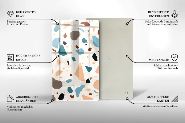 Skleněná krájecí deska Dekorativní kamenina