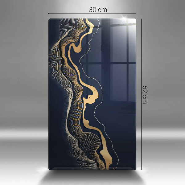 Skleněná deska do kuchyně Abstraktní zlaté čáry