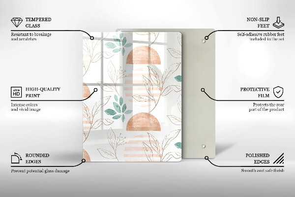 Skleněná deska do kuchyně Moderní abstrakce