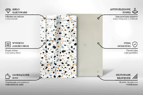 Skleněná krájecí deska Dekorativní kamenina