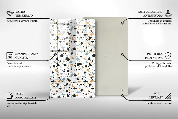 Skleněná krájecí deska Dekorativní kamenina