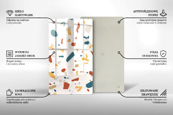 Skleněná krájecí deska Dekorativní kamenina