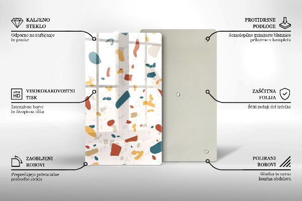 Skleněná krájecí deska Dekorativní kamenina