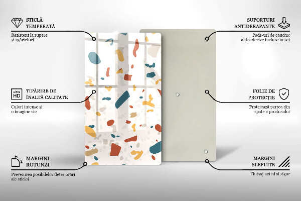 Skleněná krájecí deska Dekorativní kamenina