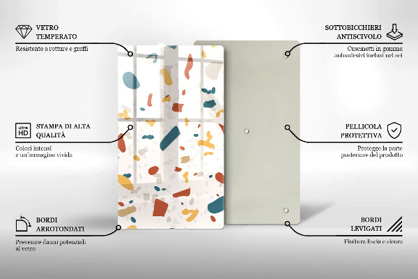 Skleněná krájecí deska Dekorativní kamenina