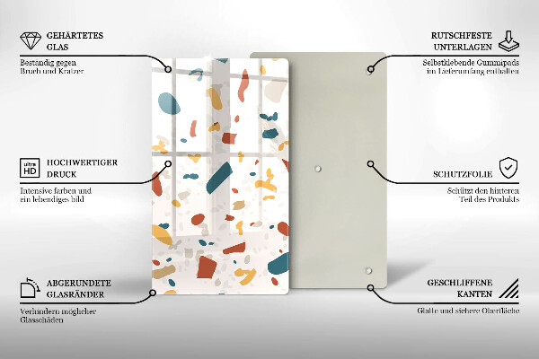 Skleněná krájecí deska Dekorativní kamenina