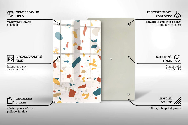 Skleněná krájecí deska Dekorativní kamenina