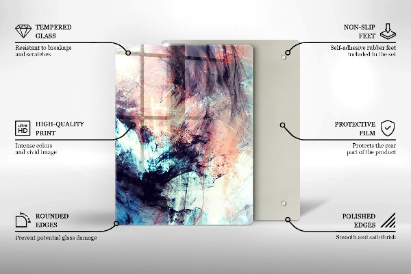 Skleněná krájecí deska Dekorativní kamenina