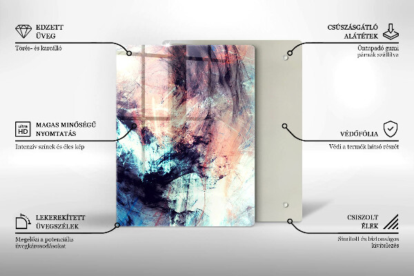 Skleněná krájecí deska Dekorativní kamenina