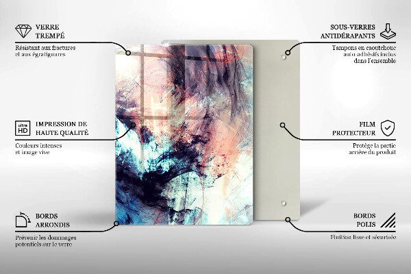 Skleněná krájecí deska Dekorativní kamenina