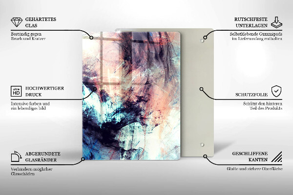 Skleněná krájecí deska Dekorativní kamenina