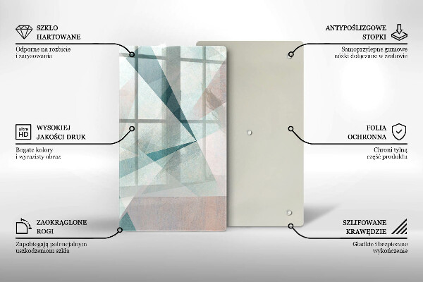 Skleněná deska do kuchyně Ostrá abstrakce