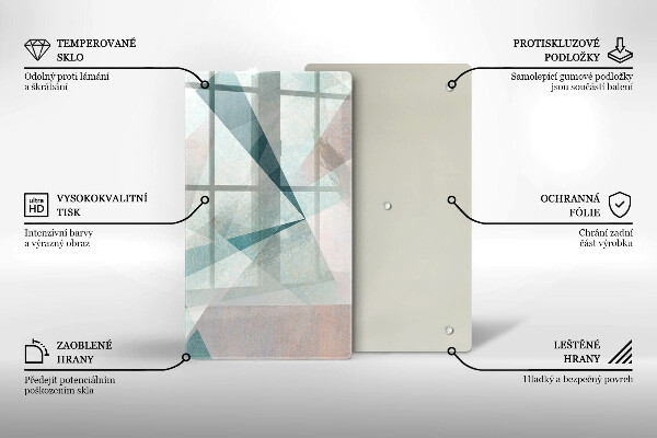 Skleněná deska do kuchyně Ostrá abstrakce